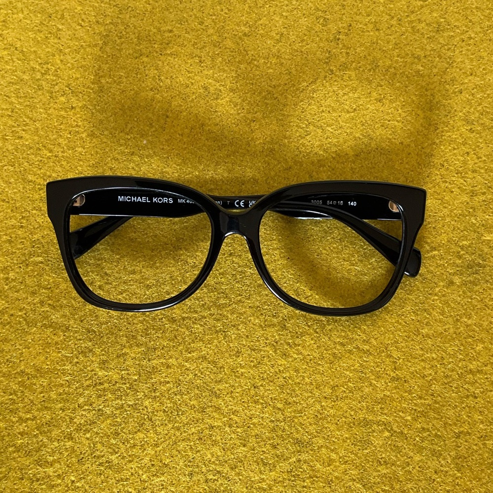 Michael Kors Eyeglasses Frames MK4091 Palawan 3006 Black Bold Square 54-16-140